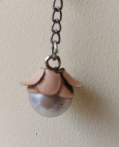 Star &amp; Pearl Dangling Brooch