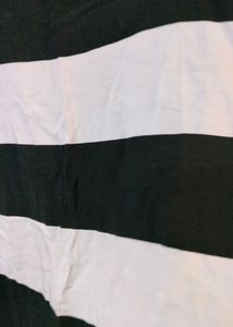 Women Black &amp; White Striped Top