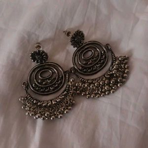 Silver Jhumka Earrings