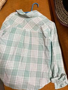 Mint Green Plaid Button Down