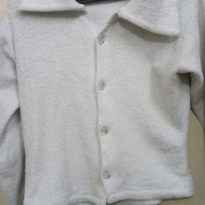 white cardigan