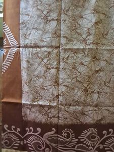 Brown daily wear Saree with Blouse