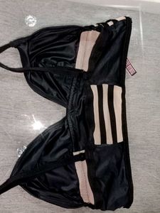 Black Bra with Strappy Detail