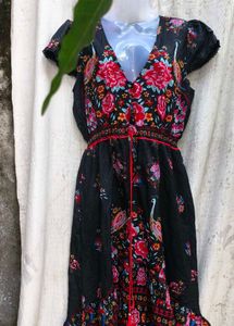 I. Floral Print Maxi Dress
