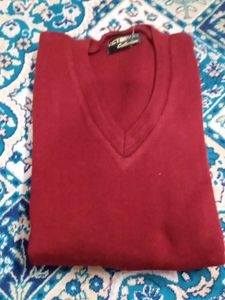 Maroon V-Neck Sweater