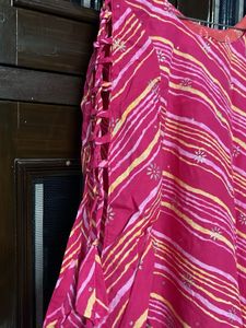 Pink Striped Kurta