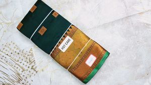 Traditional Green Saree With Designer border