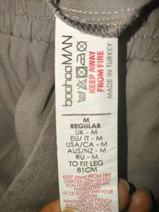 boohooMAN Charcoal Grey Cargo Jogger – Men’s