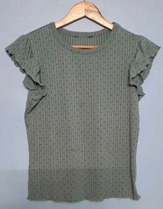 Cute Ruffle Sleeve Top