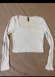 H&amp;m Cute Light Blue Top