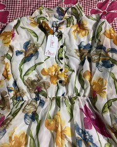 Floral Print Women Stylish And Trendy Dress