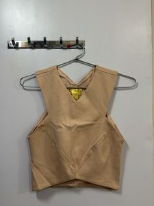 Tan Sleeveless Crop Top