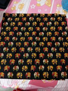 Elephant Print Fabric 2.10 Mtr.,pure Cotton