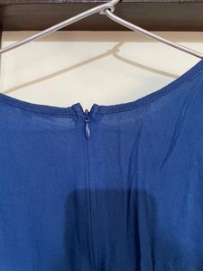 Blue One Shoulder Kurti