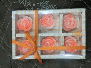 Price Drop Orange Floating Candles Flower