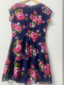 Navy Blue floral dress