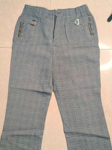 Grey Straight Fit Pant