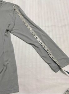Grey Mock Neck Top