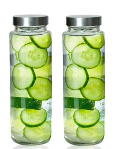 Glass Water Bottles ( Set Of 2)