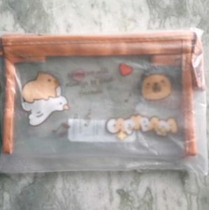 Transparent Pencil Case 🤎🤎🐻