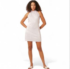 Lavender Mini Summer Dress With Halter Neck