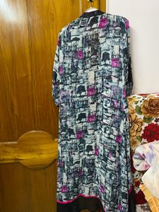 Abstract Print Tunic Top