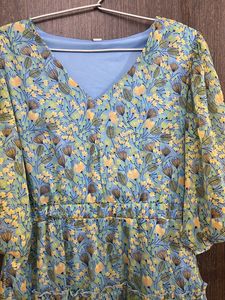 Beautiful Blue Green A Line Dress