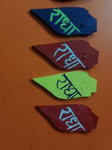 Handmade Radha Name Tags