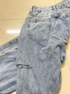 Y2k Pintresty Ripped Knee Jeans