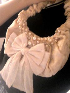 Luxurious Handbag With Removable Hair Bow