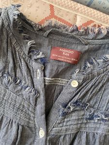 Mango Blue Button Down