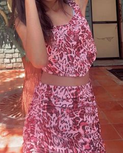 Animal Print Top &amp; Skirt Set💕