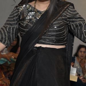 Black Party Wear Saree