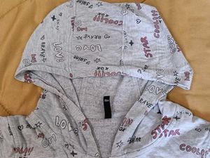 Cute Printed Zip-Up Hoodie