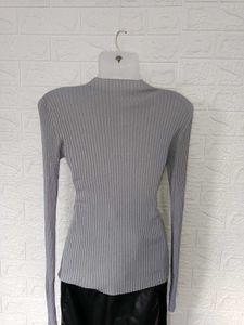 Zara grey  Ribbed pullover