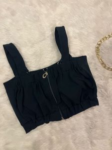 Dark Green Crop Top