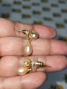 Real Pearl Ear Studs