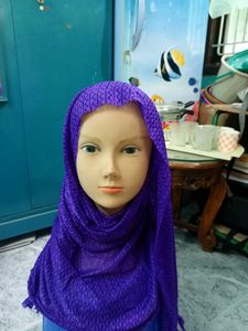 Dark Violet Shawl Dupatta Hijab