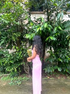 Pink Ruched Maxi Dress