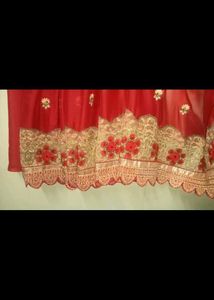 A Beautiful  Saree With Heavy Work X Stiched Blous