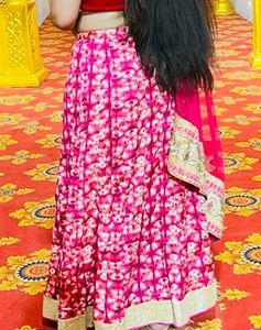 Pink Skirt And Dupatta