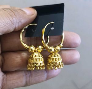 Bali Jhumki Golden Color Earring