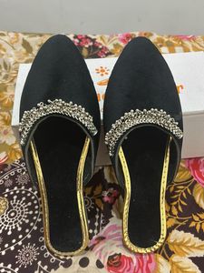 Black Embellished Bellies
