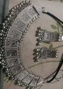 Beautiful Oxidised Nacklace With Earrings 🥰