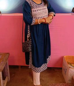 Elegant Teal Embroidered Kurta