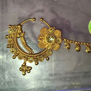 Elegant Gold Nath Nose Ring
