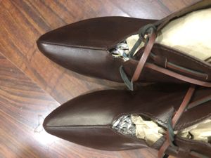 Medieval Brown Leather Flats