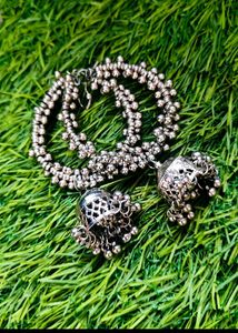 Oxidised Big Jhumka