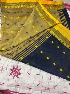 Pure Handloom Saree 💙💛