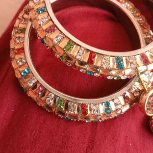 Latkan Diamond Bangles